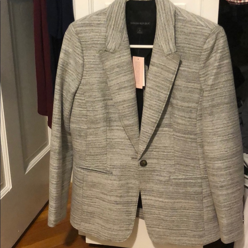 Wool grey banana republic blazer
